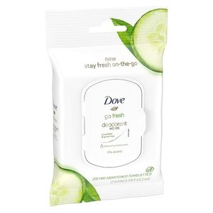 Dove Deodorant Wipes Go Fresh Cucumber & G…